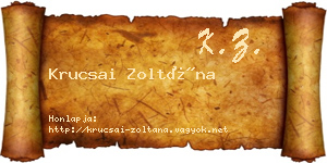 Krucsai Zoltána névjegykártya